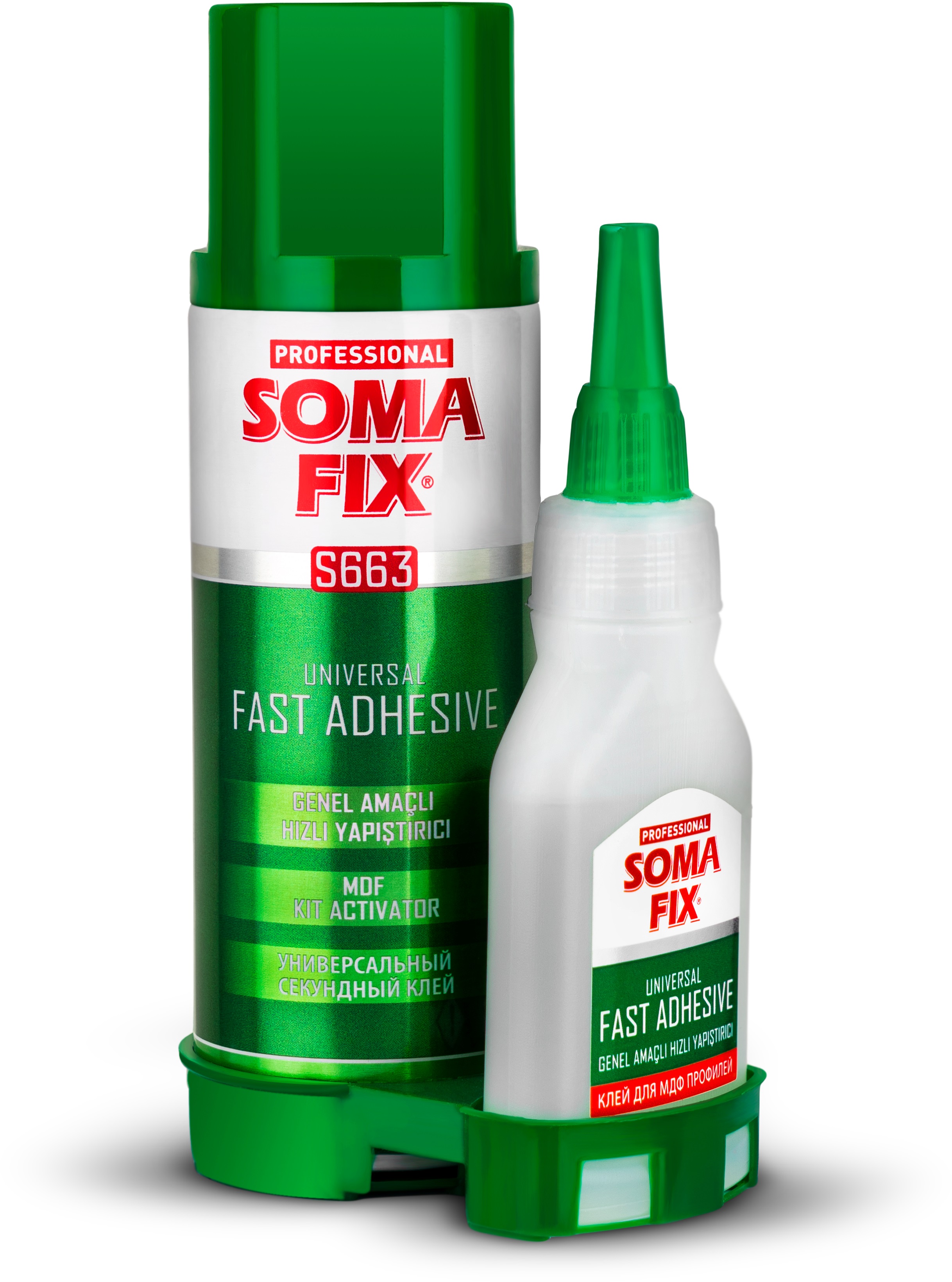 Клей 2K SOMAFIX S663 (50гр+200мл) (цианоакрилатный клей + активатор), комплект. Рис. 1