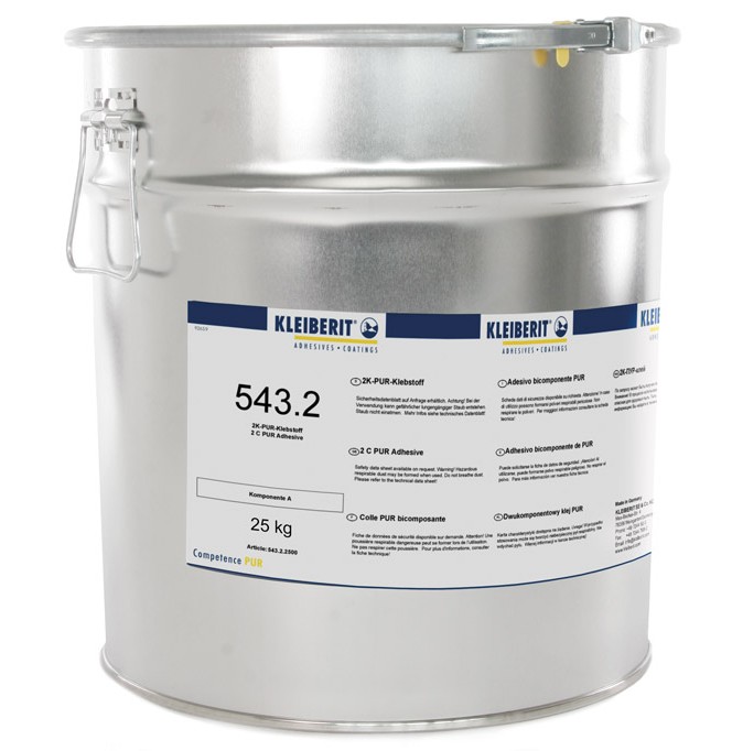 Клей 2к ПУ Kleiberit 543.2, ведро 25кг, компонент А, смесь А к Б, 100:55. Рис. 1