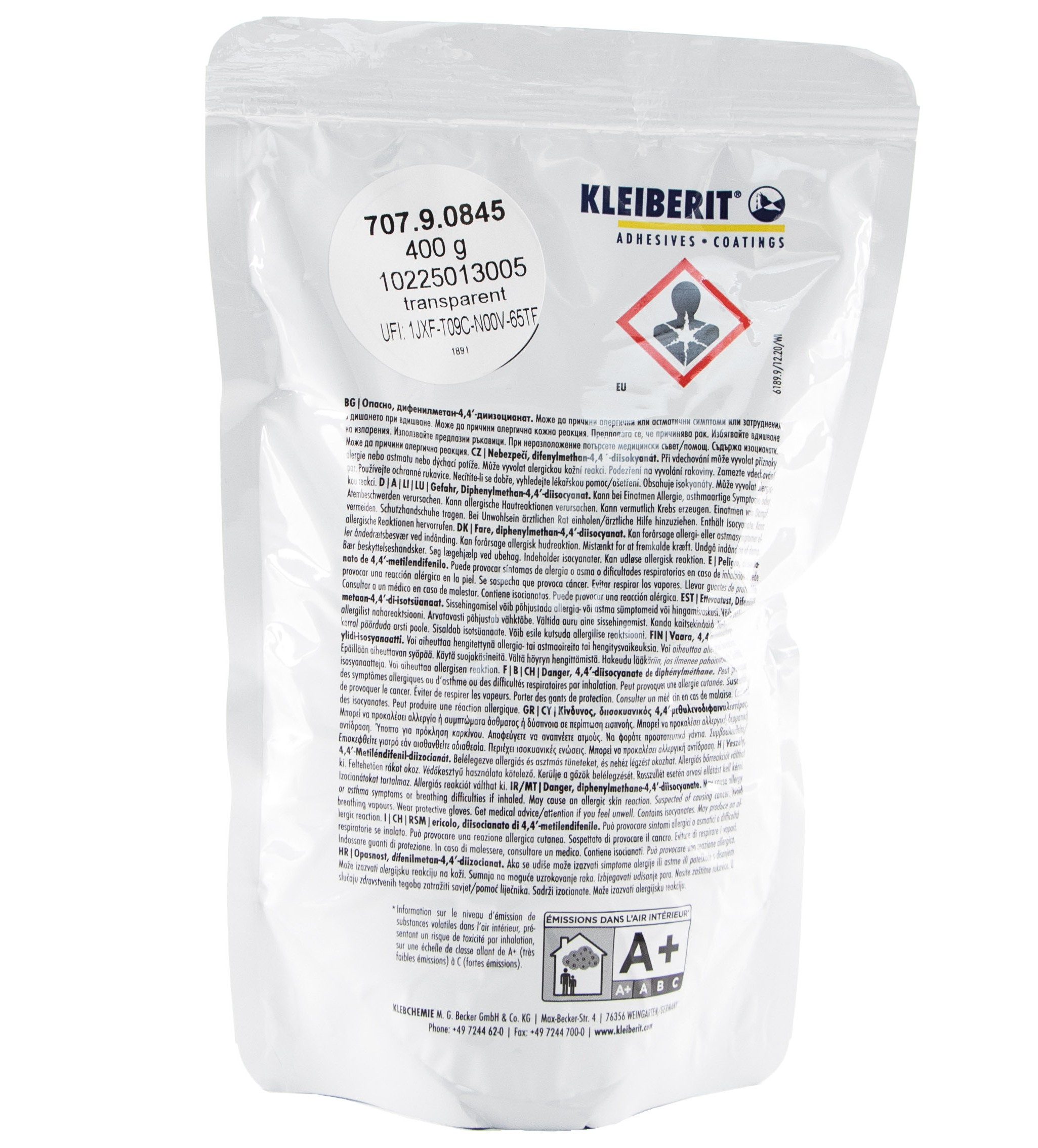 Клей Kleiberit СК ПУР 707.9, мешок 400 гр, 707.90845. Рис. 1 Клей Kleiberit СК ПУР 707.9, мешок 400 гр, 707.90845. Рис. 1