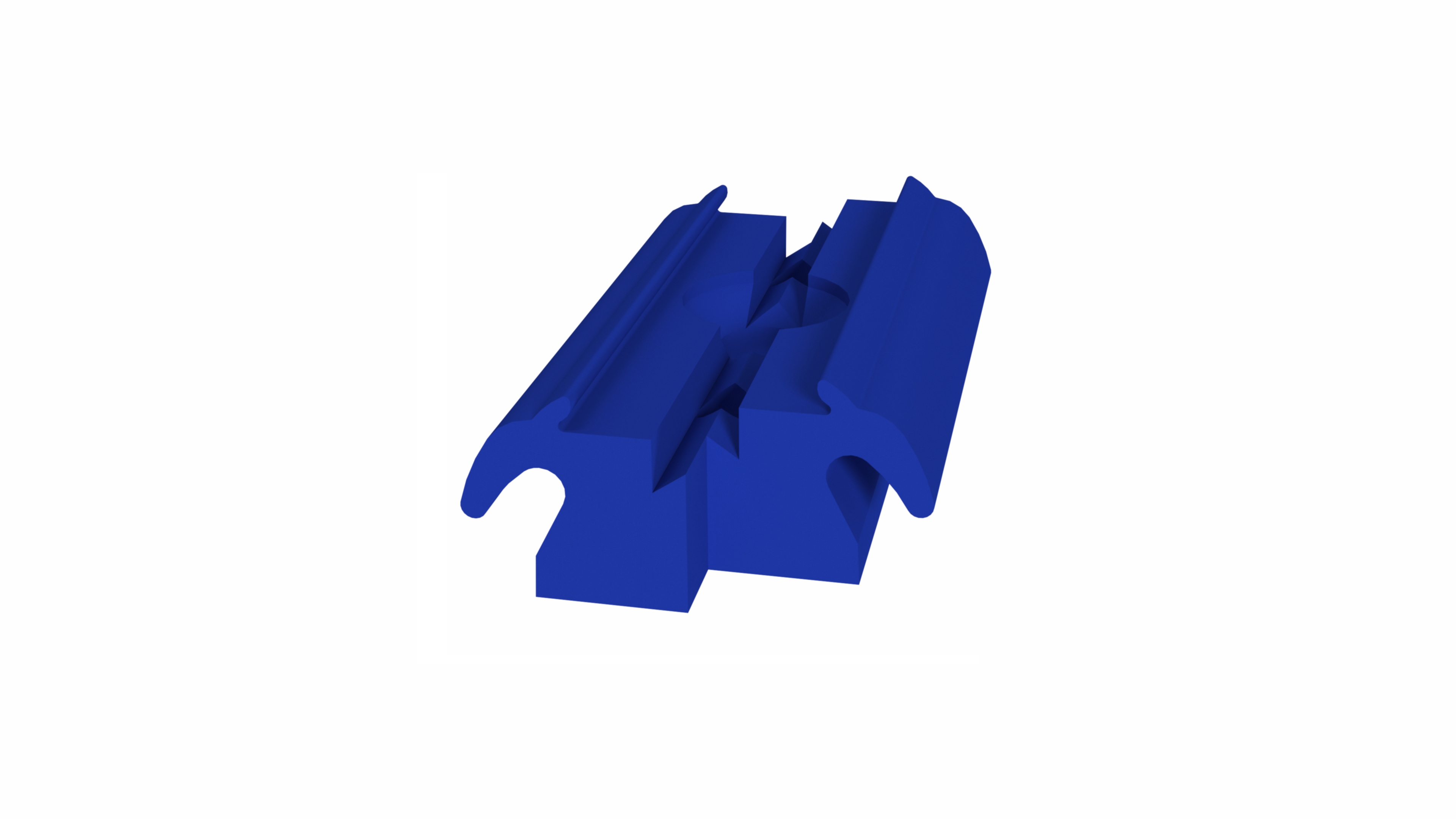 Клипса-держатель  АЛЮСТАРТ, высота 7 мм, пластик, синий. Рис. 1