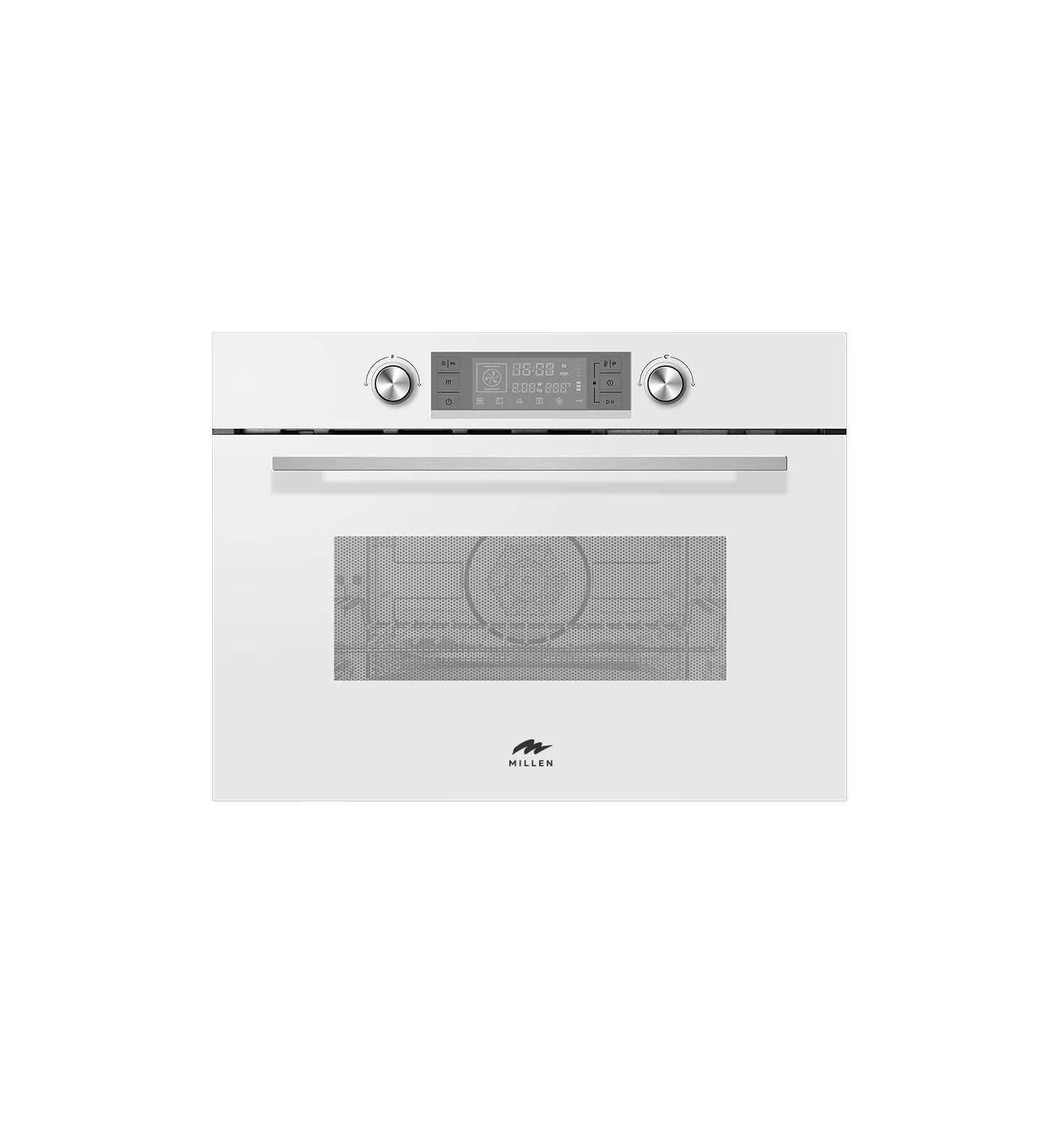 Компактный электрический духовой шкаф с функциями СВЧ MEOM 045 WH. Рис. 1