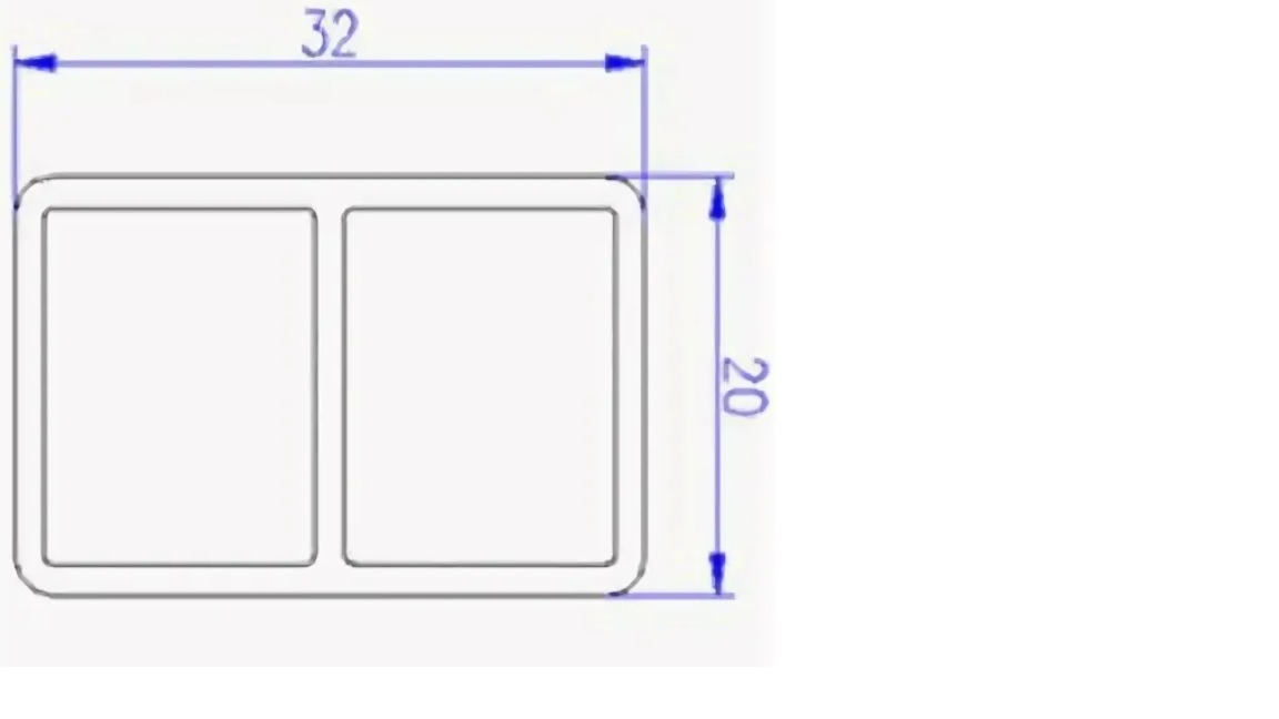Компенсатор пластиковый ALUMARK 32х20мм термоизолирующий 6м.. Рис. 1
