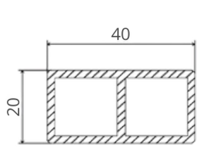 Компенсатор пластиковый ALUMARK 40х20мм 6м.