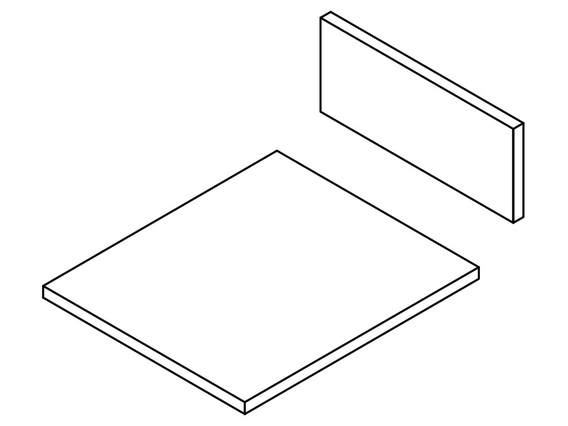 Комплект ЛДСП для ящика FIRMAX SLIMLINE, ширина корпуса 600мм H=185