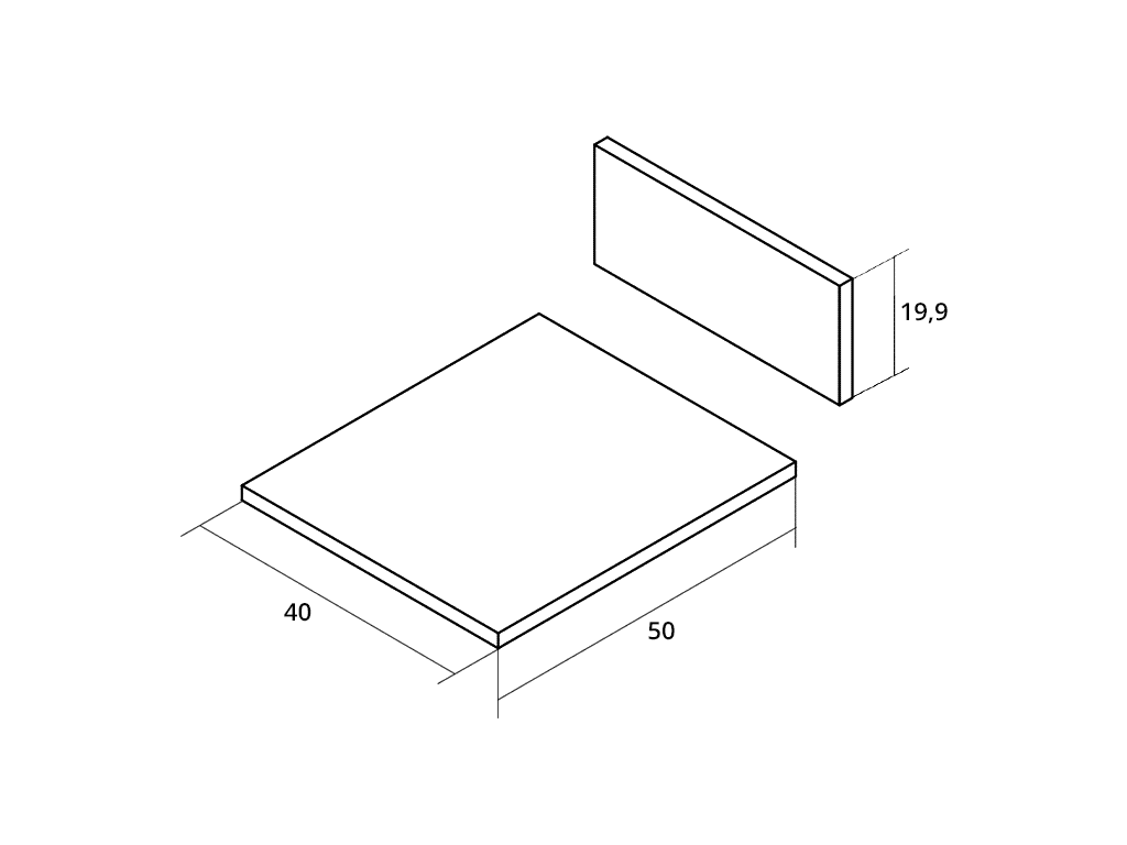 Комплект ЛДСП для ящика FIRMAX NEWLINE, L=500 W=400 H=199. Рис. 1