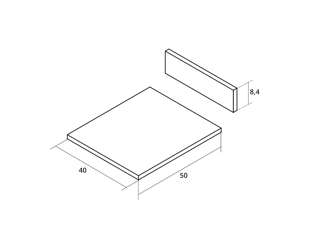 Комплект ЛДСП для ящика FIRMAX NEWLINE, L=500 W=400 H=84. Рис. 1 Комплект ЛДСП для ящика FIRMAX NEWLINE, L=500 W=400 H=84. Рис. 1