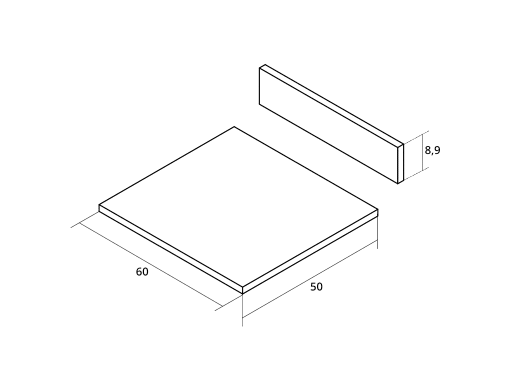 Комплект ЛДСП для ящика FIRMAX SLIMLINE, ширина корпуса 600мм H=89. Рис. 1 Комплект ЛДСП для ящика FIRMAX SLIMLINE, ширина корпуса 600мм H=89. Рис. 1