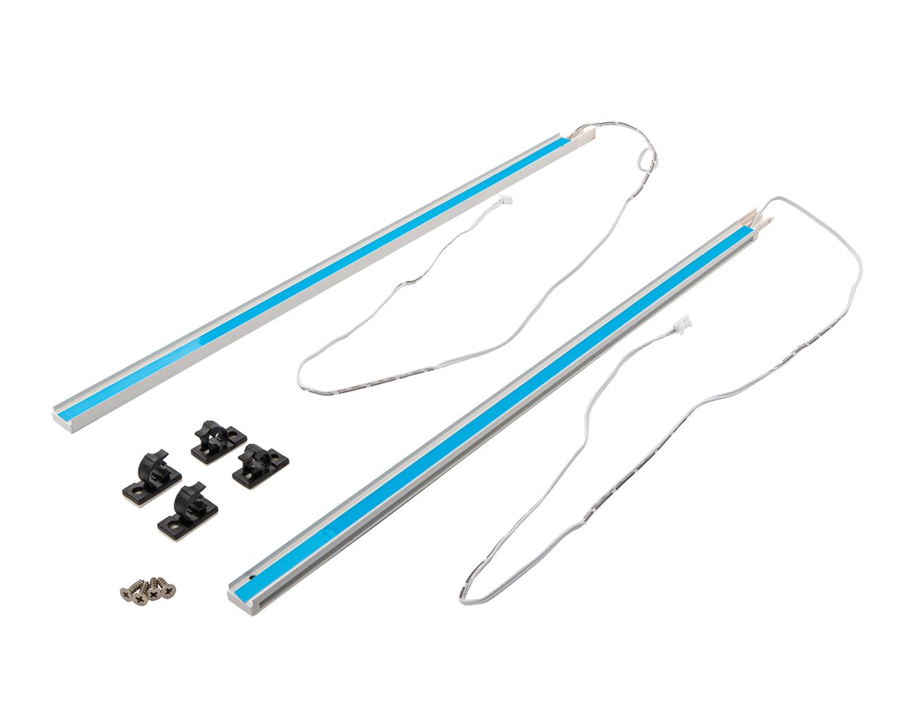 Комплект LED-подсветки ALPHALUX для ящика CRYSTAL с металлической боковиной длиной 550 мм (2 ленты, 4 крепления), белый. Рис. 2