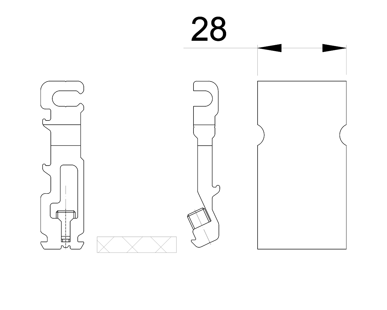 Комплект Т-соединителей ALUMARK 2х2шт для ALM260102\ALM260302. Рис. 3