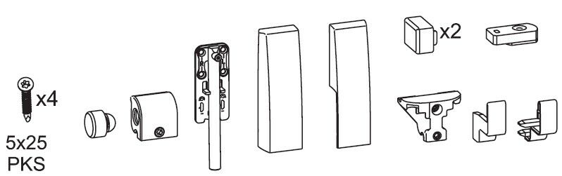 Комплект аксессуаров Giesse GS1000-HL, свыше 100 кг, черный RAL9005, 09775590. Рис. 2