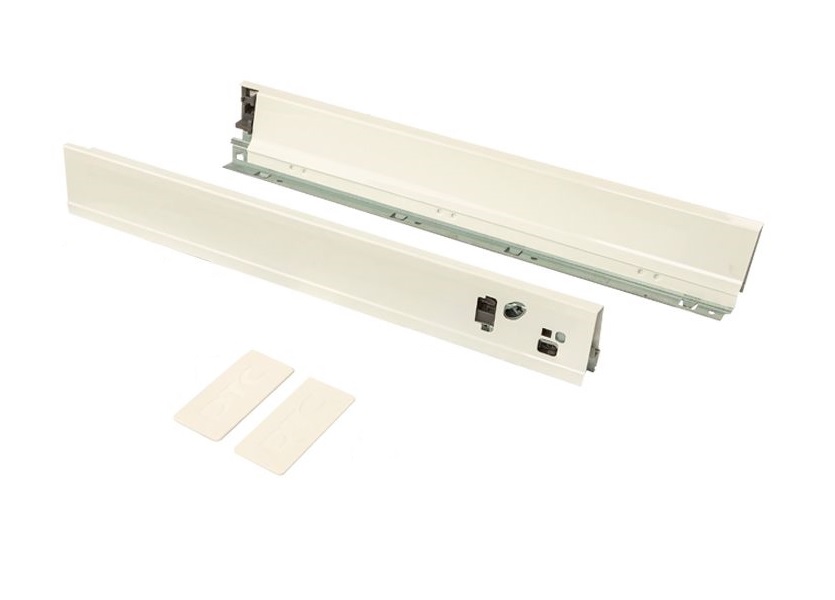 Комплект боковин для ящика H=69,5mm DTC Dragon Box BB01, длина 400 мм (левая, правая), белый. Рис. 1