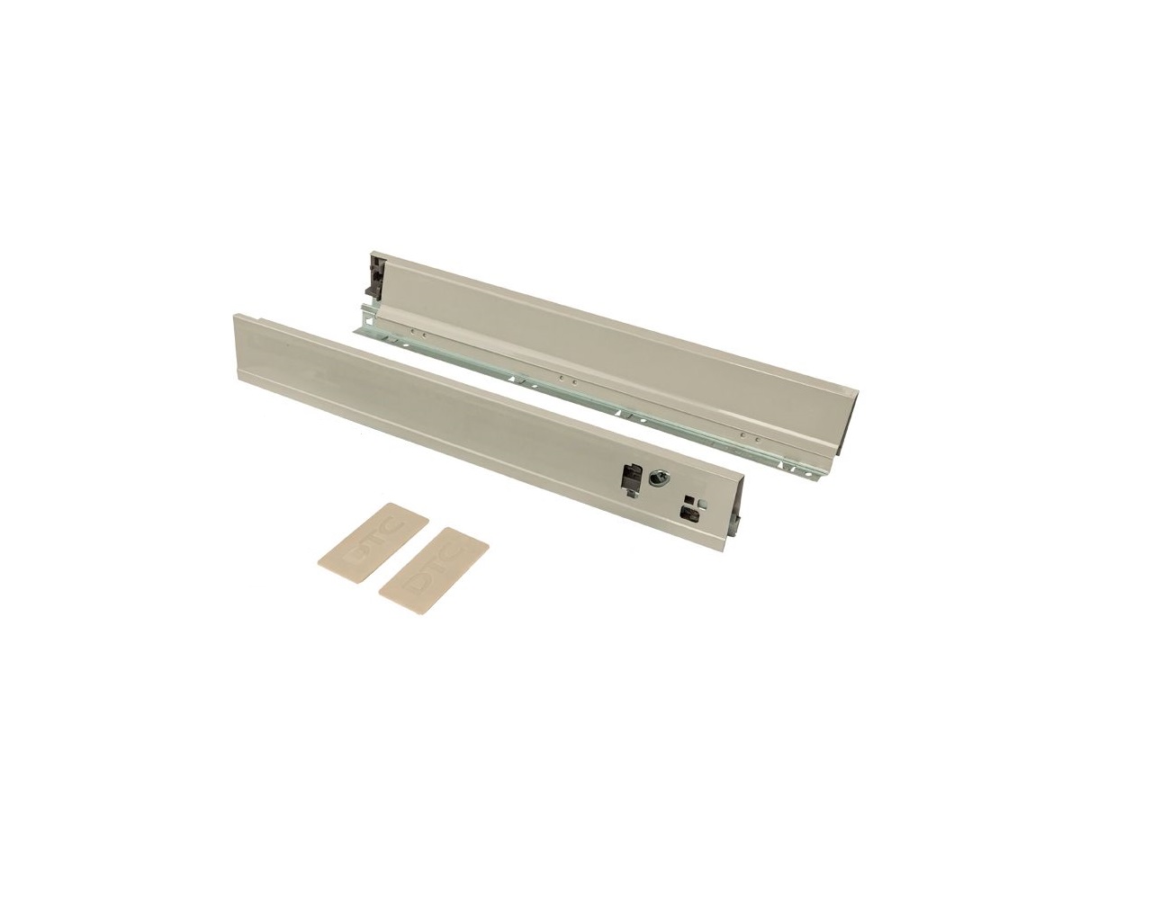 Комплект боковин для ящика H=69,5mm DTC Dragon Box BB01, длина 500 мм (левая, правая), светло-серый. Рис. 1