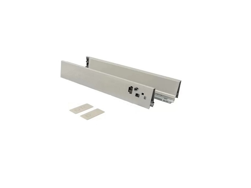 Комплект боковин для ящика H=84,5 mm DTC Dragon Box BB01, длина 270 мм (левая, правая) с заглушками, светло-серый. Рис. 1 Комплект боковин для ящика H=84,5 mm DTC Dragon Box BB01, длина 270 мм (левая, правая) с заглушками, светло-серый. Рис. 1