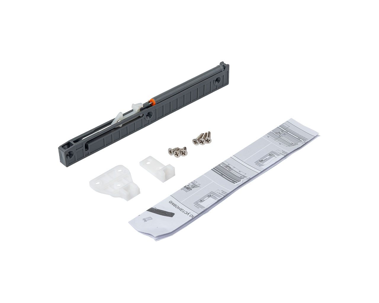 Комплект доводчика Firmax (на 1 сторону) для метабоксов и роликовых направляющих длиной  350-550мм. Рис. 3