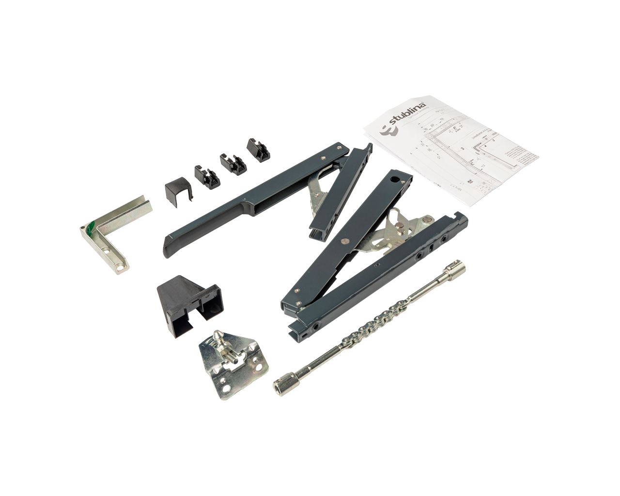 Комплект фрамужный VENTUS антрацит RAL7016. Рис. 1