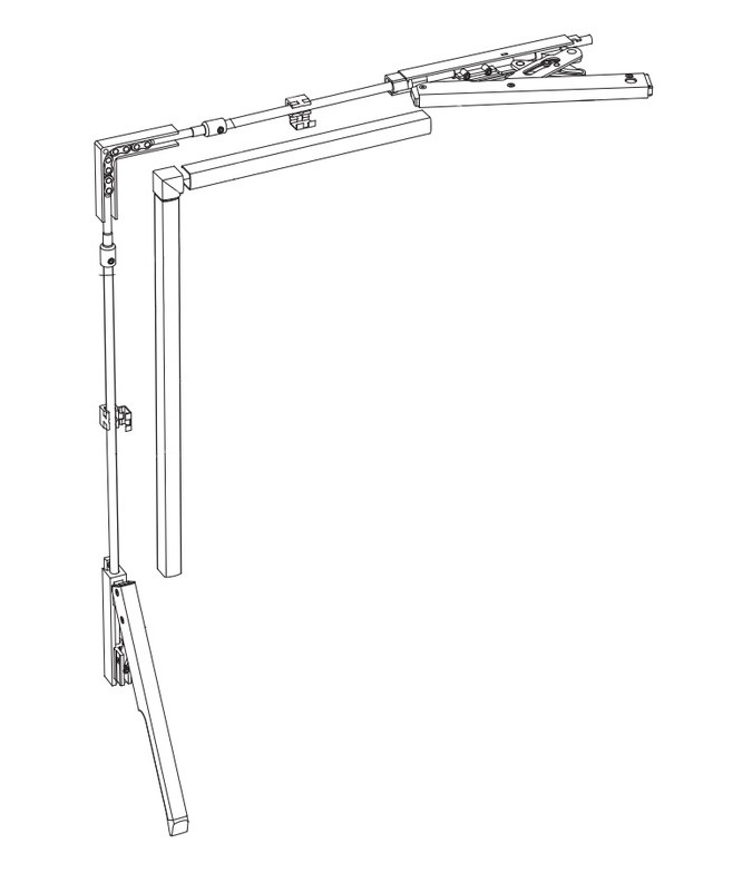 Комплект фрамужный VENTUS, черный RAL9005. Рис. 1 Комплект фрамужный VENTUS, черный RAL9005. Рис. 1