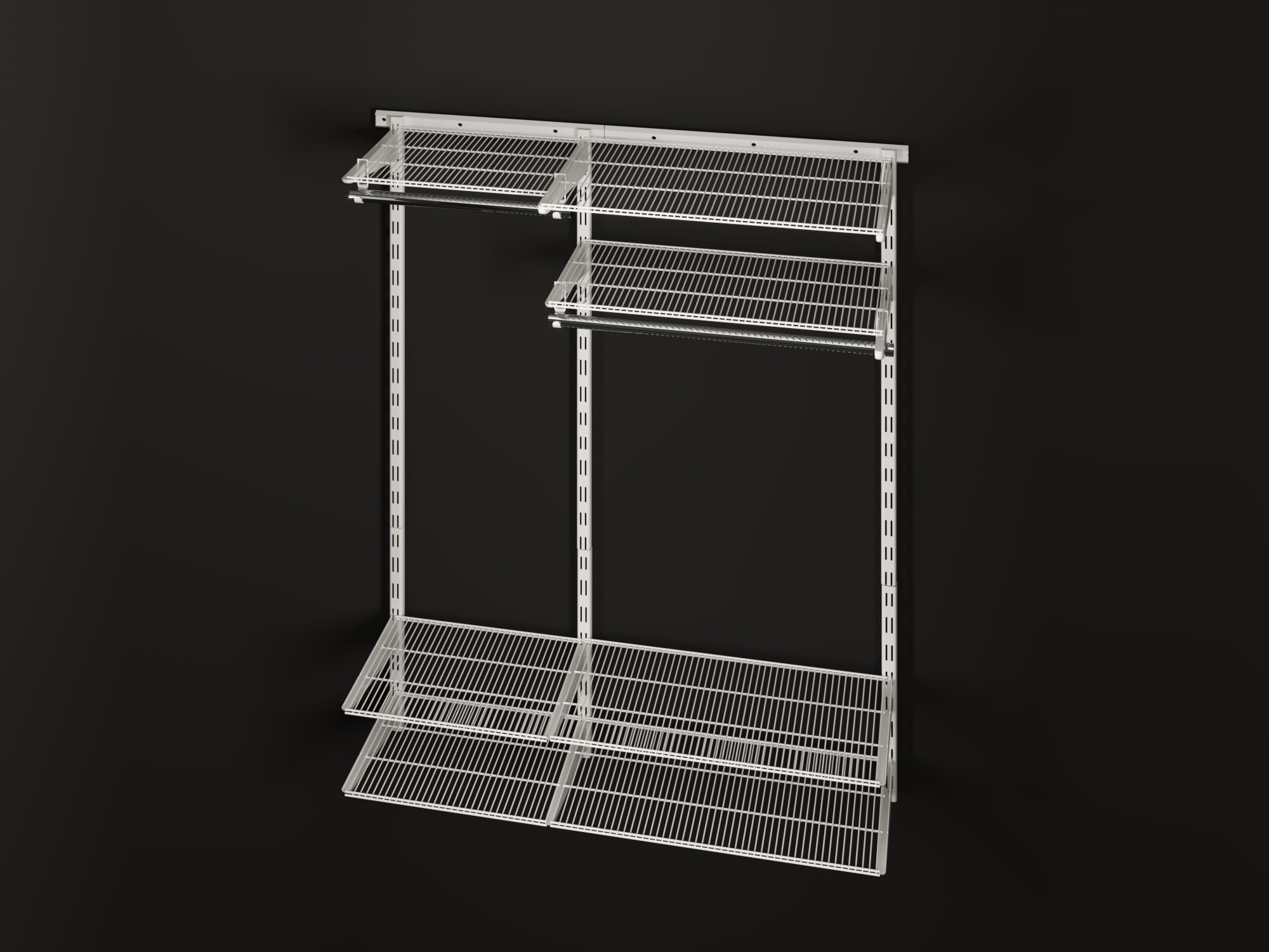 Комплект гардеробной системы Firmax (Вариант 10, белый). Рис. 2