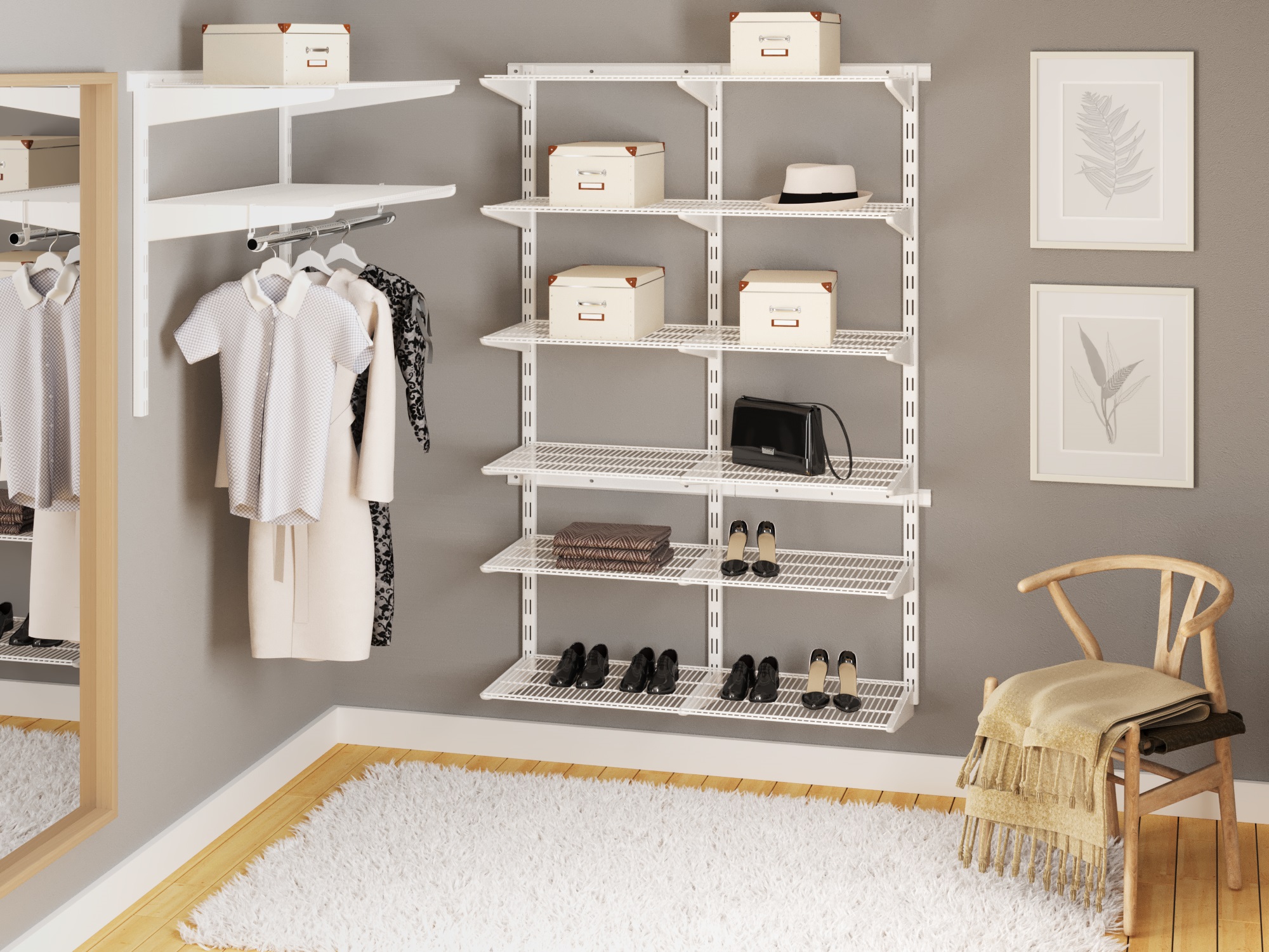 Комплект гардеробной системы Firmax (Вариант 15, белый). Рис. 1 Комплект гардеробной системы Firmax (Вариант 15, белый). Рис. 1