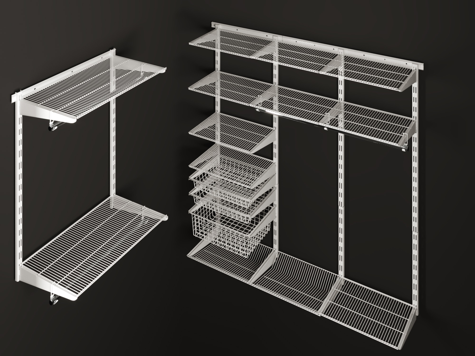 Комплект гардеробной системы Firmax (Вариант 22, белый). Рис. 2 Комплект гардеробной системы Firmax (Вариант 22, белый). Рис. 2