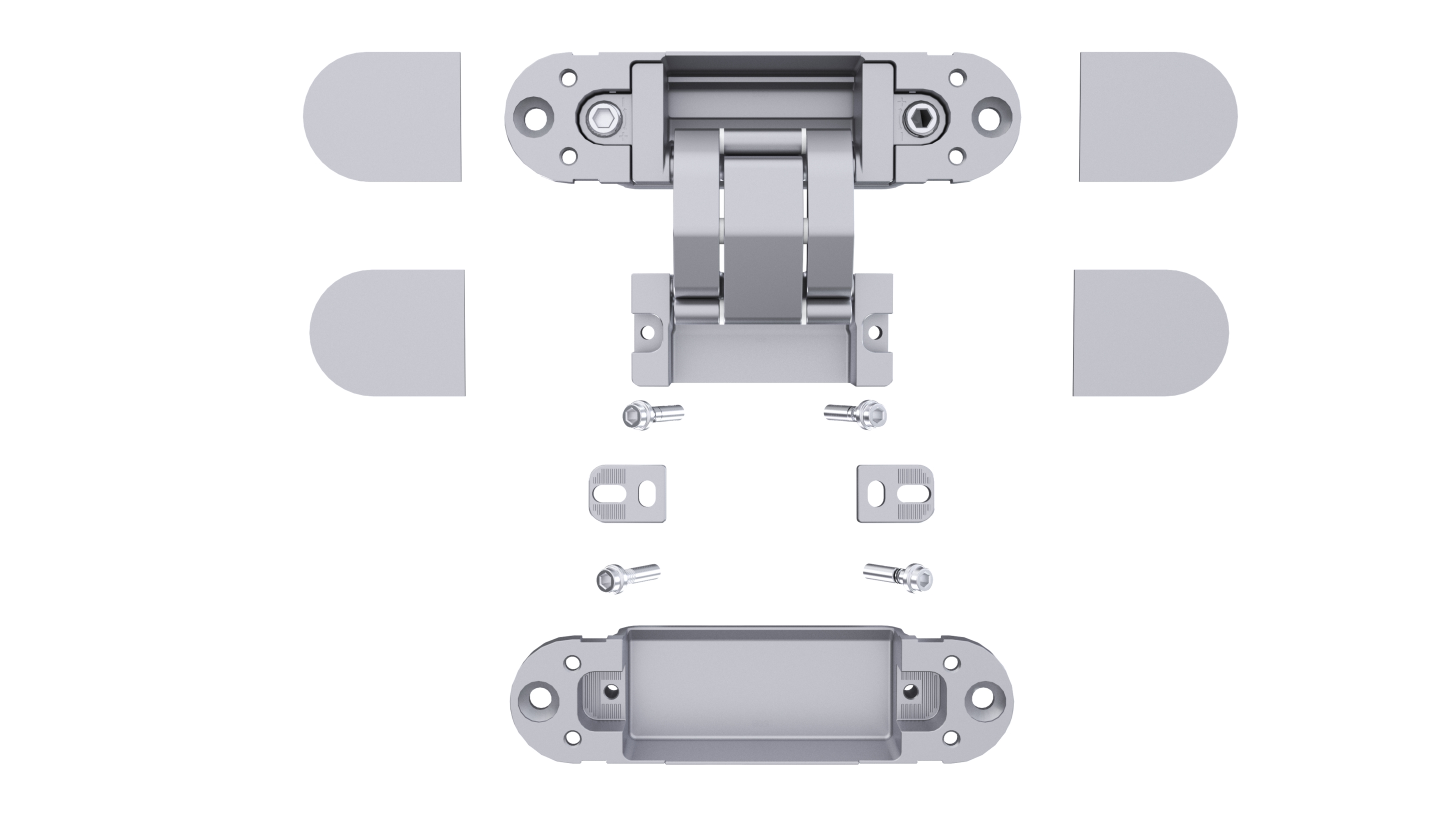 Комплект из 4 шт декоративных накладок ELEMENTIS для скрытых петель ELM5000,пластик, античная бронза. Рис. 1