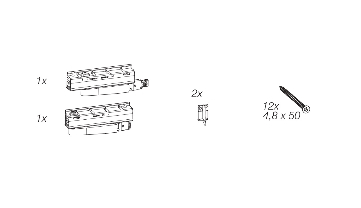 Комплект кареток Alu-HKS 200 до 160 кг , левый. Рис. 1 Комплект кареток Alu-HKS 200 до 160 кг , левый. Рис. 1