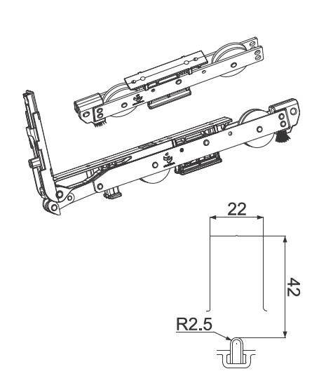 Комплект кареток HS330. Рис. 1 Комплект кареток HS330. Рис. 1