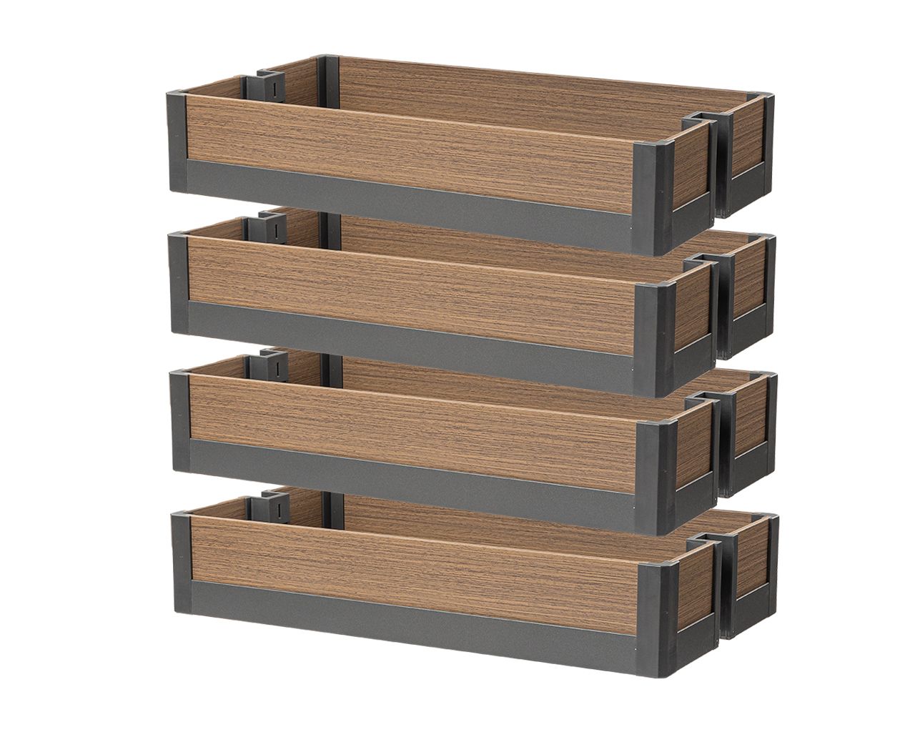 Комплект корзин (4 штуки) колонны выдвижной Firmax DANA Wood в базу 300 м, H=1200-1500мм. Рис. 1