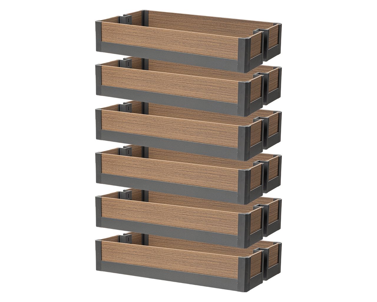 Комплект корзин (6 штук) колонны выдвижной Firmax DANA Wood в базу 300 м, H=1800-2100мм. Рис. 1