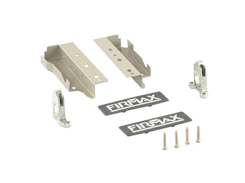 Комплект креплений Firmax высота 135 мм (Держатели фасада, держатели задней стенки, заглушки) для ящика Newline, серый