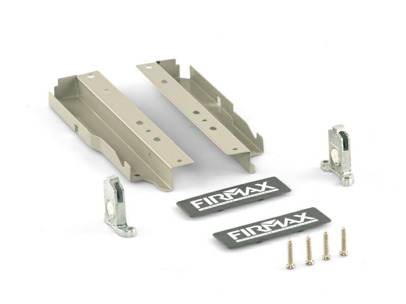 Комплект креплений Firmax высота 199 мм (Держатели фасада, держатели задней стенки, заглушки) для ящика Newline, серый. Рис. 1 Комплект креплений Firmax высота 199 мм (Держатели фасада, держатели задней стенки, заглушки) для ящика Newline, серый. Рис. 1