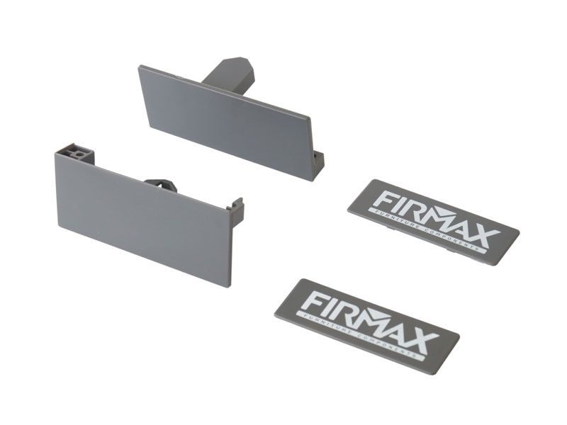 Комплект креплений Firmax высота 84 мм (Соединители передней панели, держатели задней стенки, заглушки, винты) для внутреннего ящика Newline, серый (алюминий + пластик). Рис. 2 Комплект креплений Firmax высота 84 мм (Соединители передней панели, держатели задней стенки, заглушки, винты) для внутреннего ящика Newline, серый (алюминий + пластик). Рис. 2