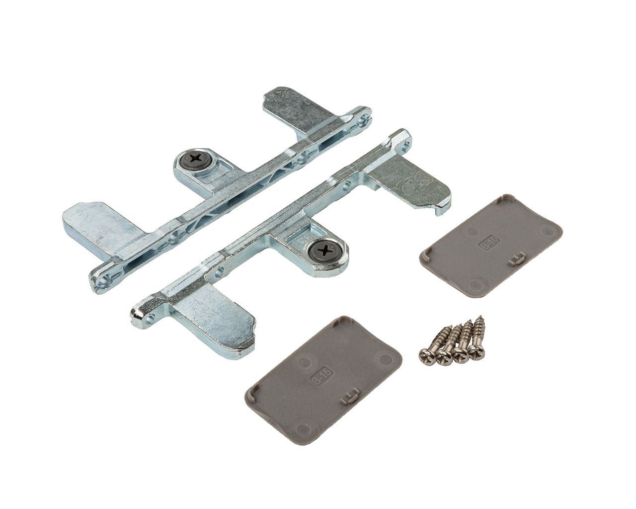 Комплект креплений Firmax высота 185 мм (Держатели фасада, заглушки) для ящика Slimline, кашемир. Рис. 2 Комплект креплений Firmax высота 185 мм (Держатели фасада, заглушки) для ящика Slimline, кашемир. Рис. 2