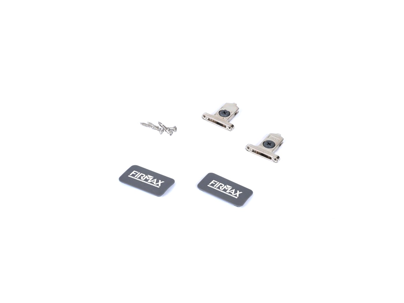 Комплект креплений Firmax высота 89/121 мм (Держатели фасада, заглушки) для ящика Slimline, антрацит. Рис. 1 Комплект креплений Firmax высота 89/121 мм (Держатели фасада, заглушки) для ящика Slimline, антрацит. Рис. 1