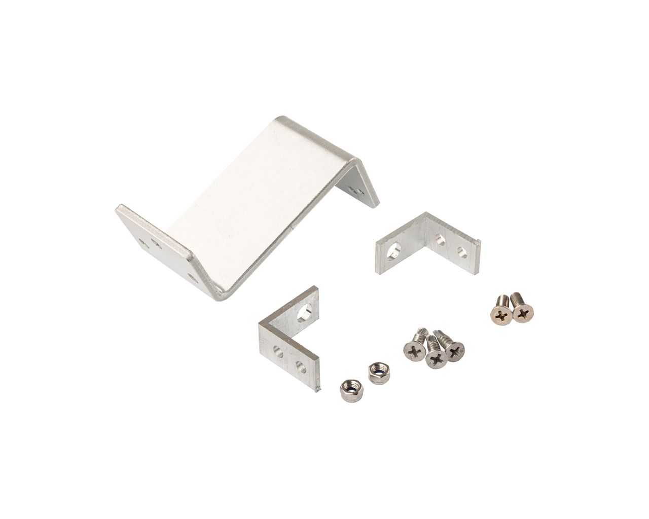 Комплект креплений Z-K-KL-04 для накладного монтажа приводов KL на раму и цепи на створку (нижнеподвесное, внутрь), серый