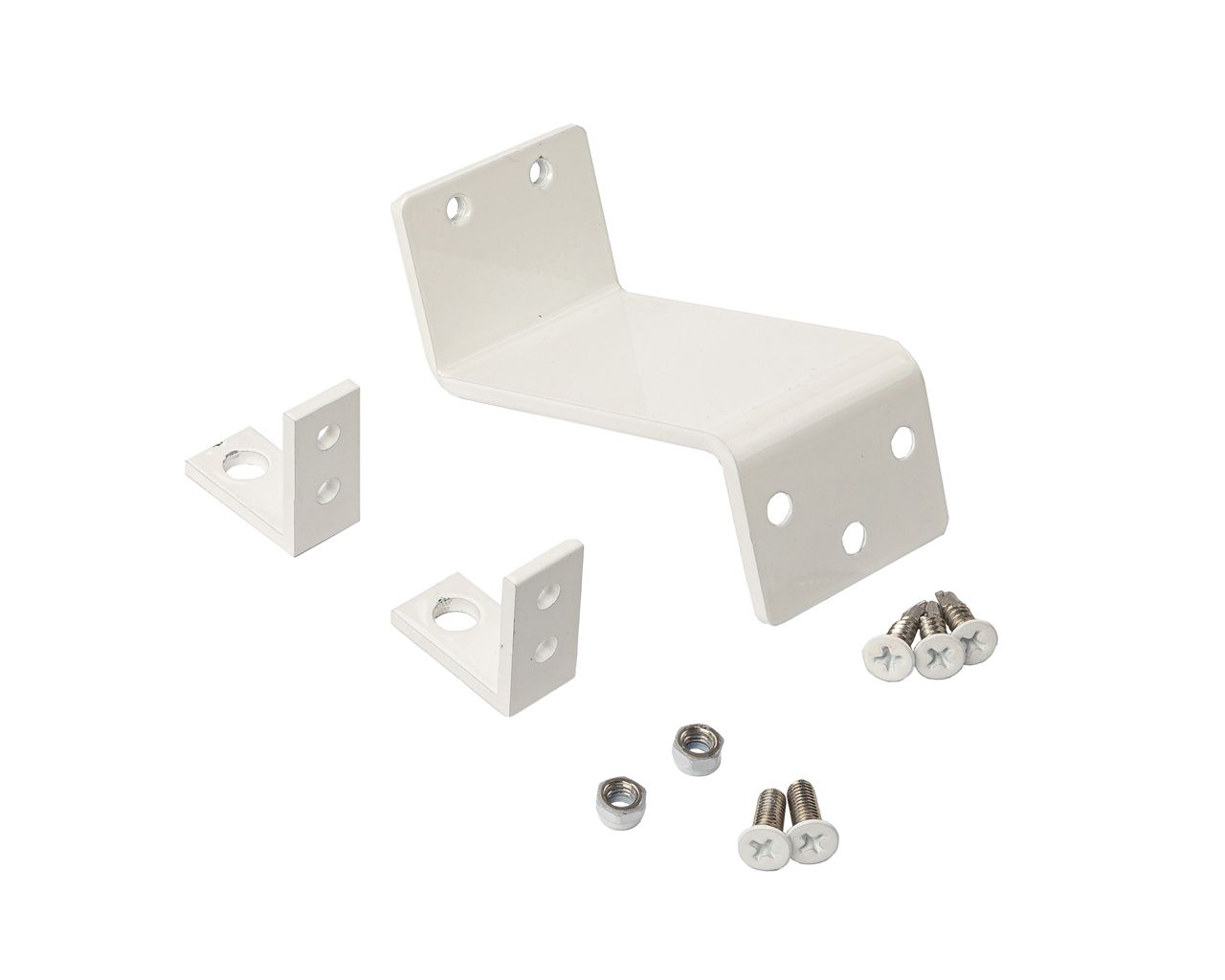 Комплект креплений Z-K-KL-04 для накладного монтажа приводов KL на раму и цепи на створку (нижнеподвесное, внутрь), белый RAL9016. Рис. 2