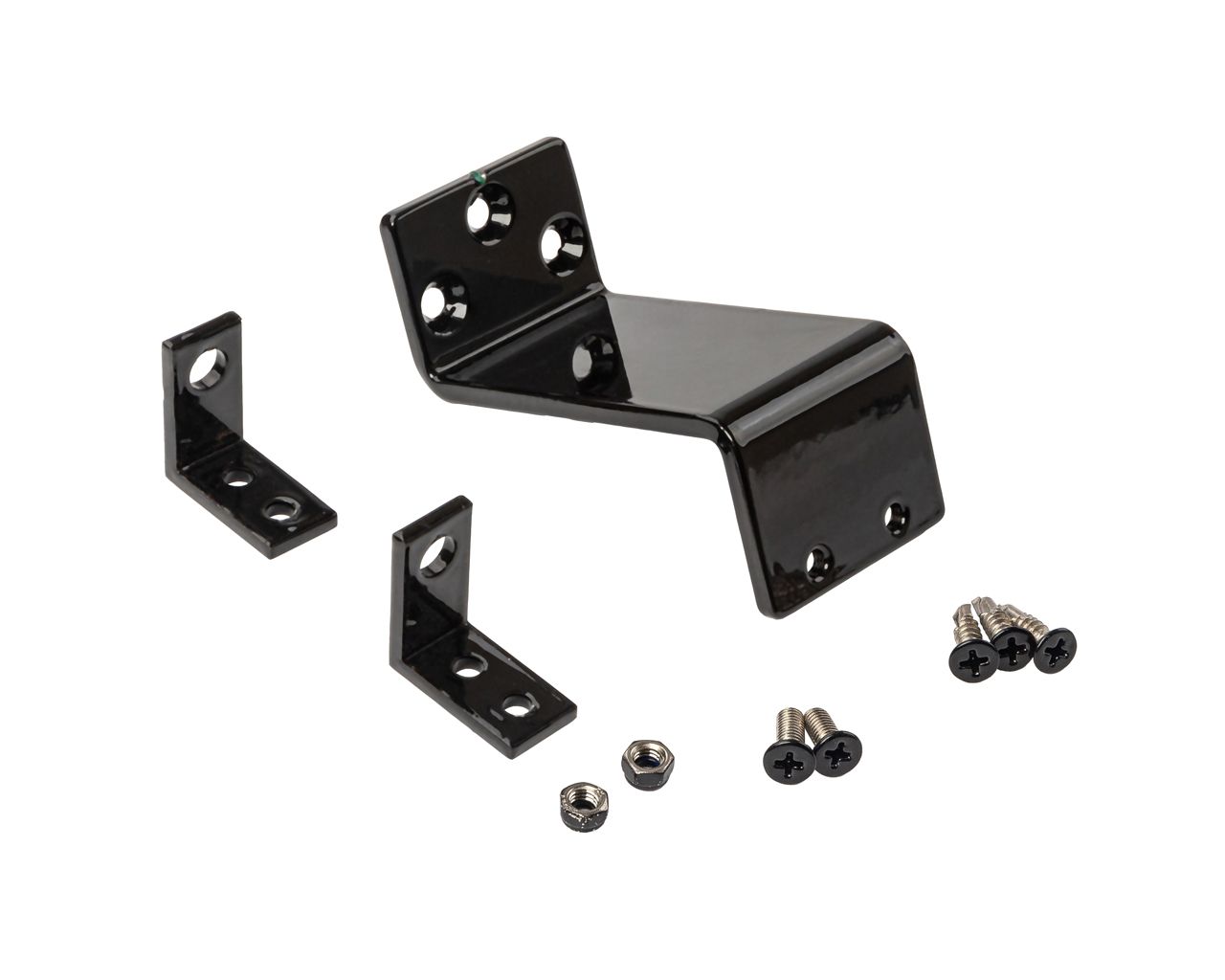 Комплект креплений Z-K-KL-04 для накладного монтажа приводов KL на раму и цепи на створку (нижнеподвесное, внутрь), черный. Рис. 1 Комплект креплений Z-K-KL-04 для накладного монтажа приводов KL на раму и цепи на створку (нижнеподвесное, внутрь), черный. Рис. 1