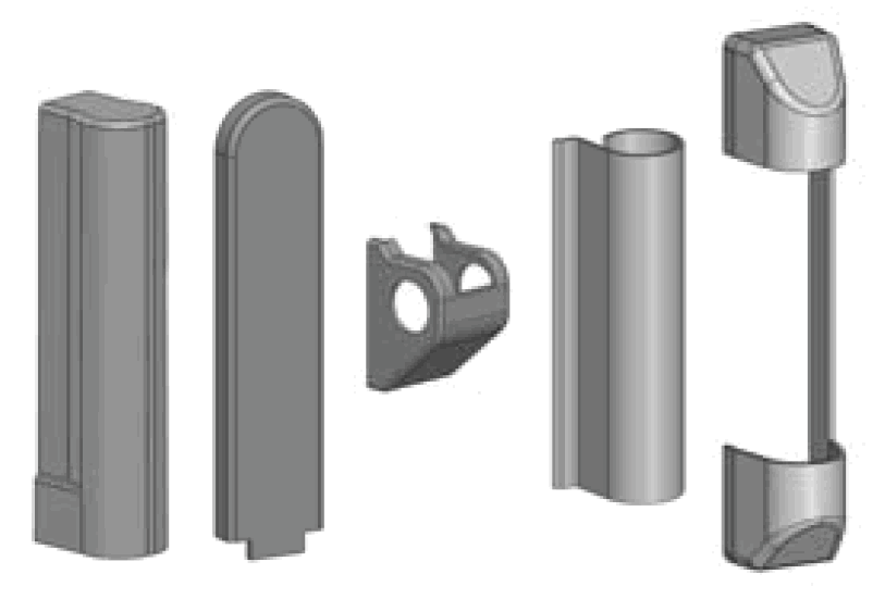 Комплект накладок белый Ral 9016 (5 позиций). Рис. 3 Комплект накладок белый Ral 9016 (5 позиций). Рис. 3