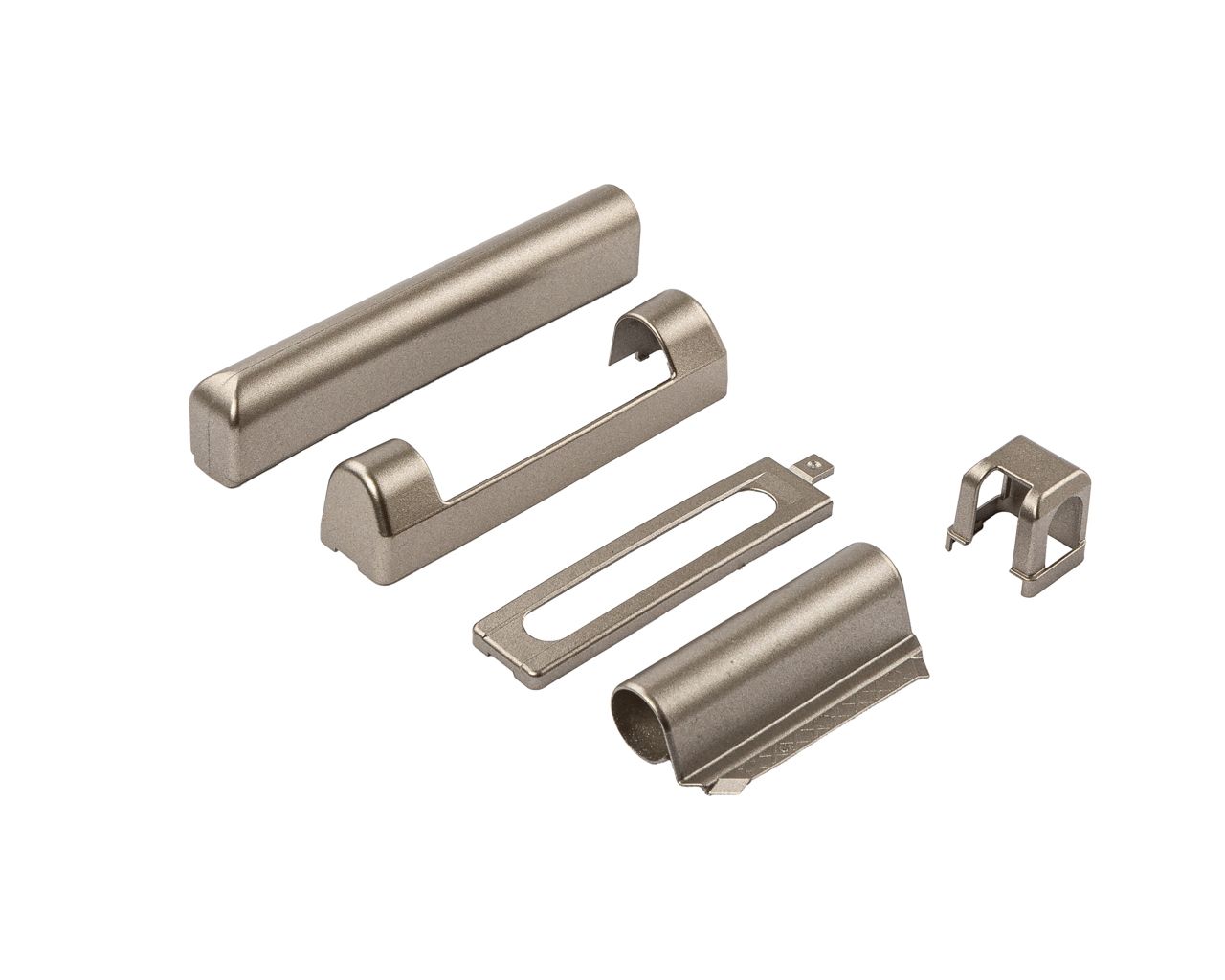 Комплект накладок для нижней и верхней петли на коробке ПВХ, титан. Рис. 1 Комплект накладок для нижней и верхней петли на коробке ПВХ, титан. Рис. 1