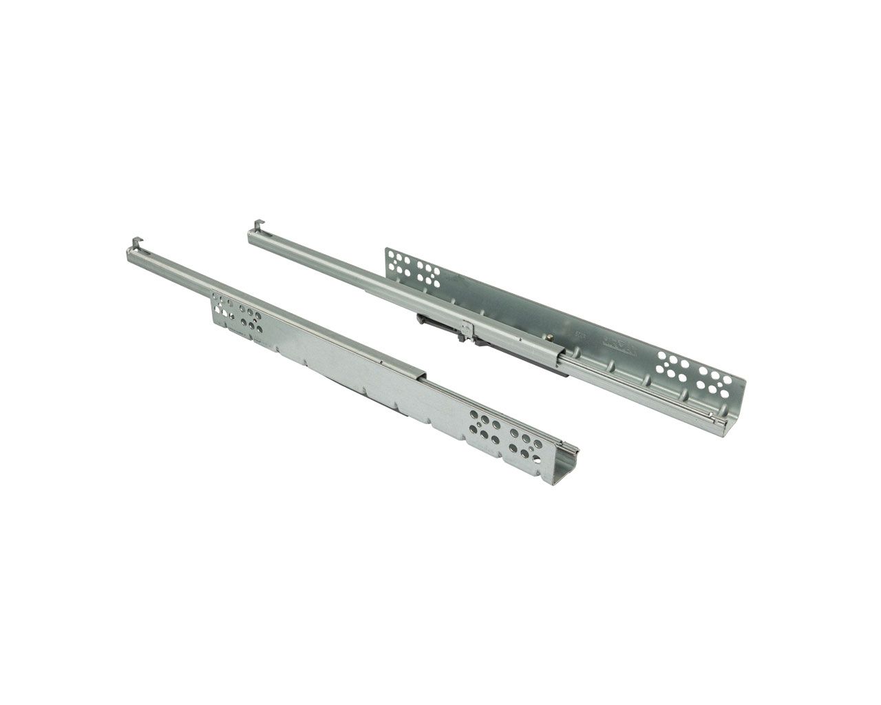 Комплект направляющих Push-to-Open скрытого монтажа Firmax Ecomotion L=350мм, частичного выдвижения  для ЛДСП 16мм. Рис. 1