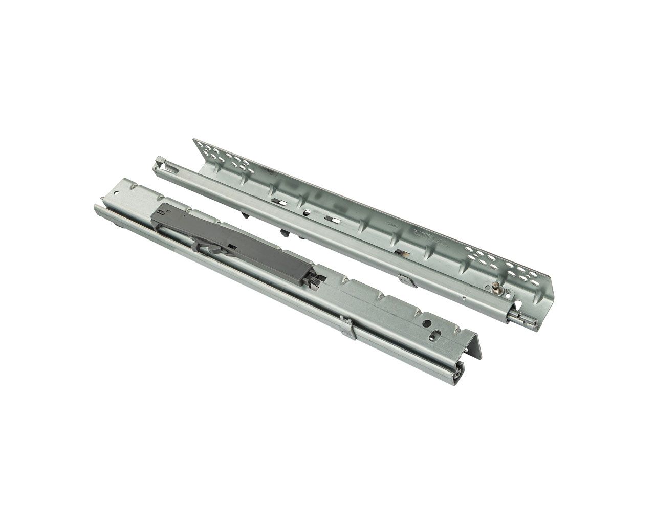 Комплект направляющих Push-to-Open скрытого монтажа Firmax Ecomotion L=350мм, частичного выдвижения  для ЛДСП 16мм. Рис. 2