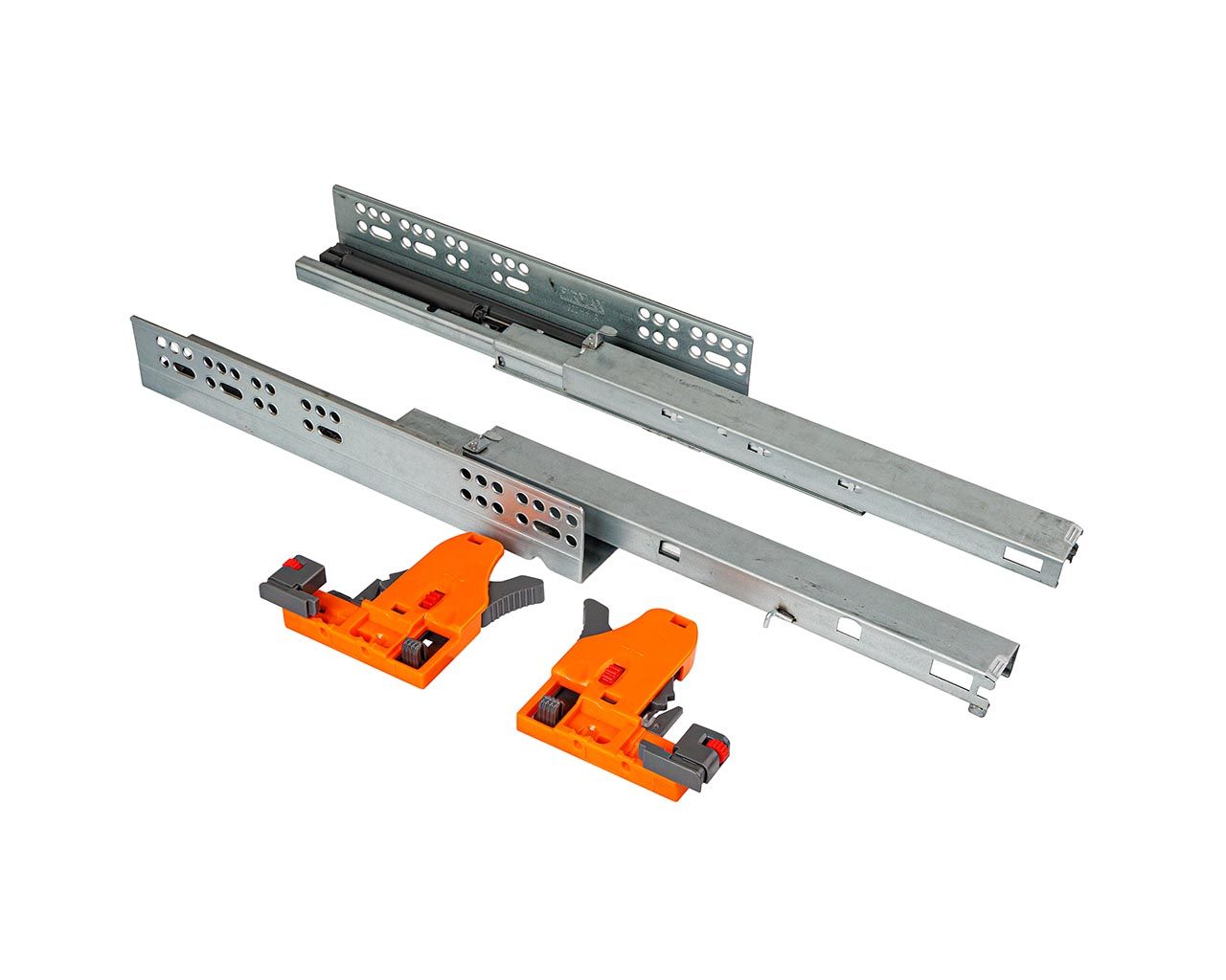 Комплект направляющих Soft-Close скрытого монтажа Firmax 3D Control L=300мм, полного выдвижения, для ЛДСП 16мм , 3д регулировка. Рис. 2