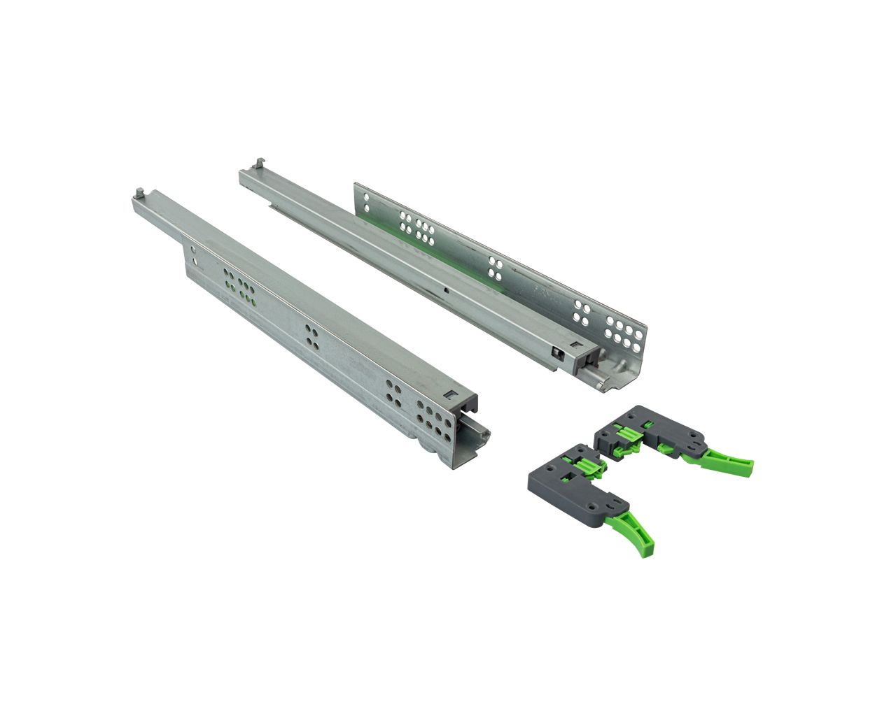 Комплект направляющих Soft-Close скрытого монтажа Firmax Smartline, L=400мм, полного выдвижения, для ЛДСП 16 мм с доводчиком, (2 направляющие + 2 крепления). Рис. 1 Комплект направляющих Soft-Close скрытого монтажа Firmax Smartline, L=400мм, полного выдвижения, для ЛДСП 16 мм с доводчиком, (2 направляющие + 2 крепления). Рис. 1