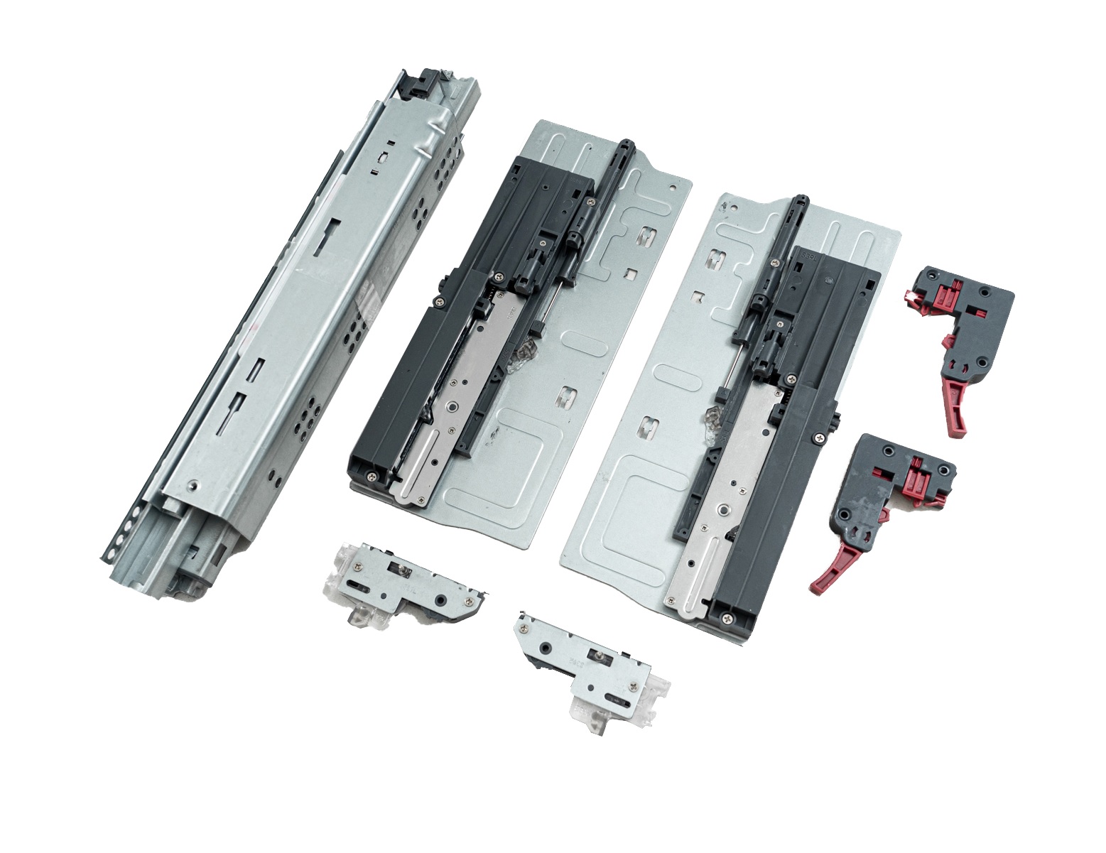 Комплект направляющих Soft+Push под штангу синхронизатор ALPHALUX для ЛДСП 16мм, длина 600мм (лев+прав)