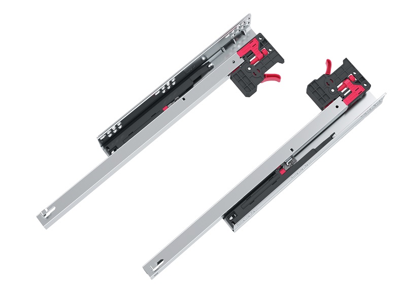 Комплект направляющих с доводчиком 400 мм скрытого монтажа частичного выдвижения Firmax под фиксатор