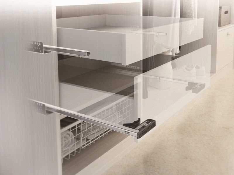 Комплект направляющих скрытого монтажа Firmax Ecomotion L=250мм, частичного выдвижения с доводчиком, для ЛДСП 16мм. Рис. 3