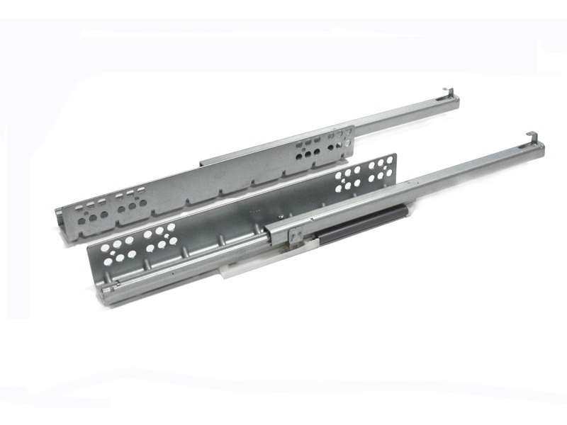 Комплект направляющих скрытого монтажа Firmax One L=300мм, штырь, частичного выдвижения с доводчиком, 1мм, для ЛДСП 16мм. Рис. 1