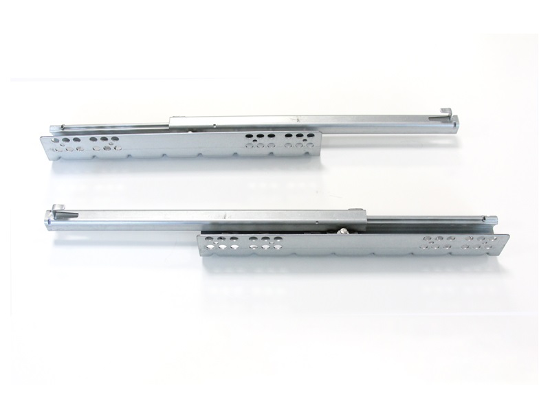 Комплект направляющих скрытого монтажа Firmax One L=500мм, штырь, частичного выдвижения с доводчиком, 1мм, для ЛДСП 16мм. Рис. 2 Комплект направляющих скрытого монтажа Firmax One L=500мм, штырь, частичного выдвижения с доводчиком, 1мм, для ЛДСП 16мм. Рис. 2