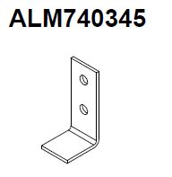 Комплект опорного уголка 2 шт для ALM740344 в комплект входят винты М6х12 DIN7991 A2. Рис. 3