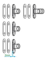 Комплект ответных планок 2мм, 4шт.. Рис. 1