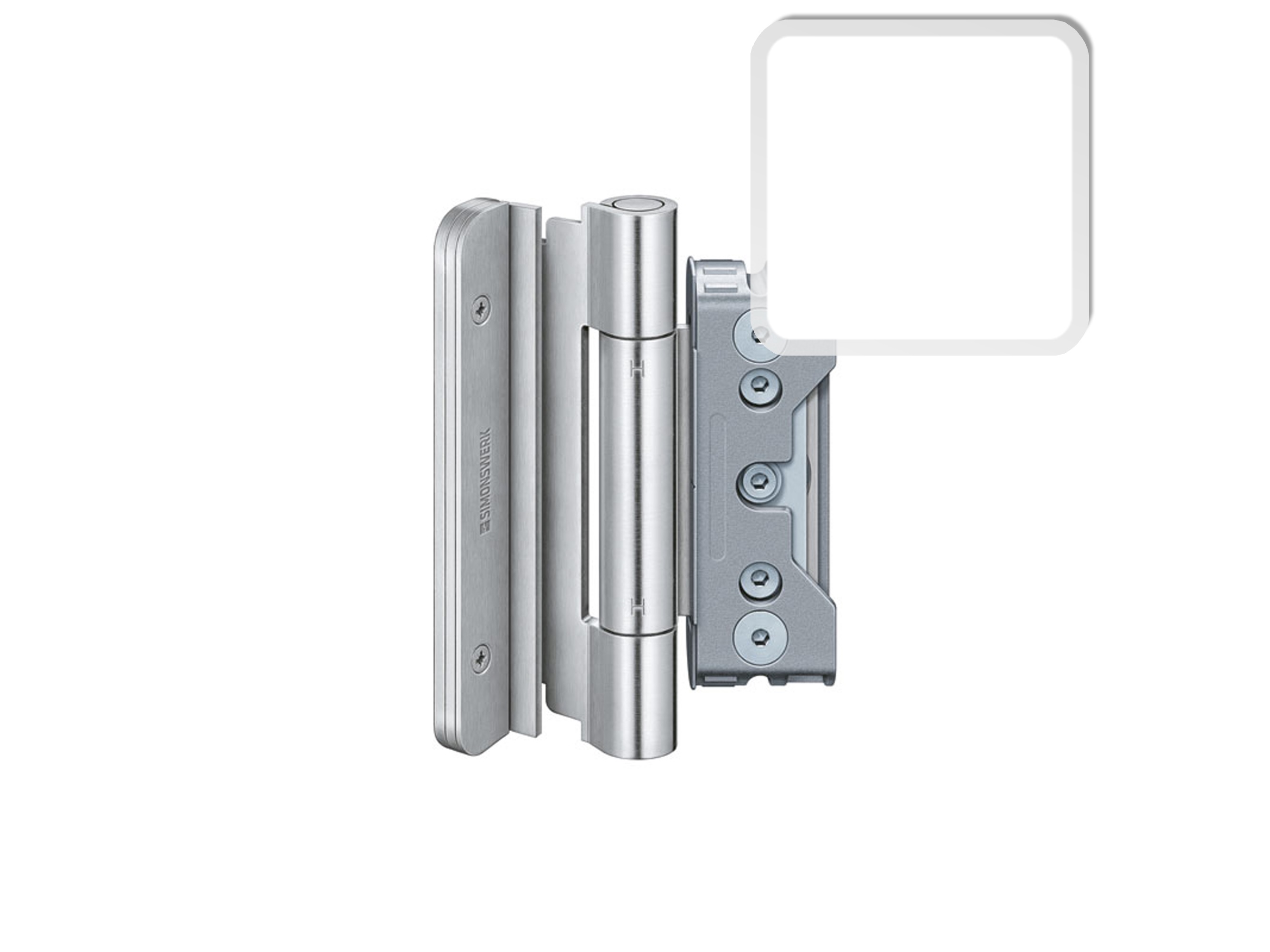 Комплект петель для дверей 3 шт. до 160 кг. белый RAL9016 модель 4030 с противовзломным штифтом. Рис. 1 Комплект петель для дверей 3 шт. до 160 кг. белый RAL9016 модель 4030 с противовзломным штифтом. Рис. 1